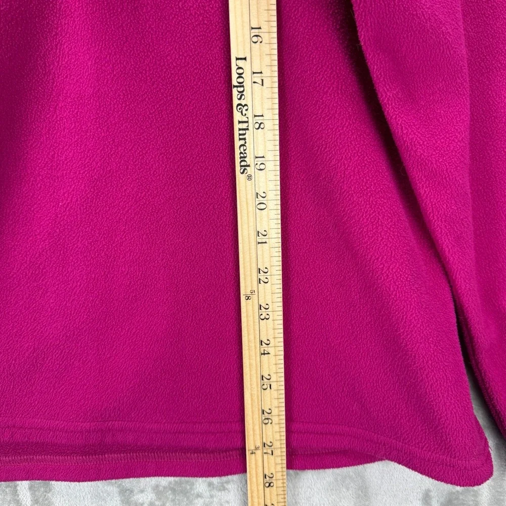 Columbia Womens XL Fleece Quarter Zip Pullover Pink Purple Colorblock XL - Picture 5 of 7
